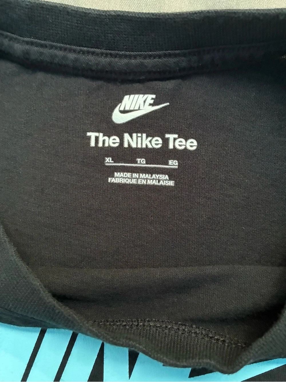 Nike Black Short Sleeve Tee with Teal Graphic